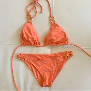 L Space | Two Piece Peach Bikini